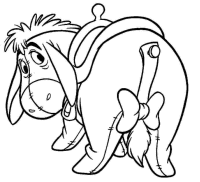 A coloring page of winnie the pooh - eyore